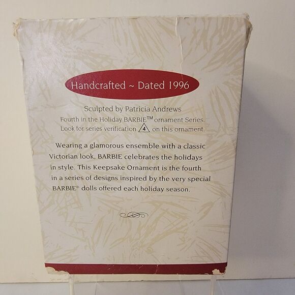 Hallmark Keepsake Ornament 1996 Holiday Barbie Collector Series NIB - Picture 2 of 4